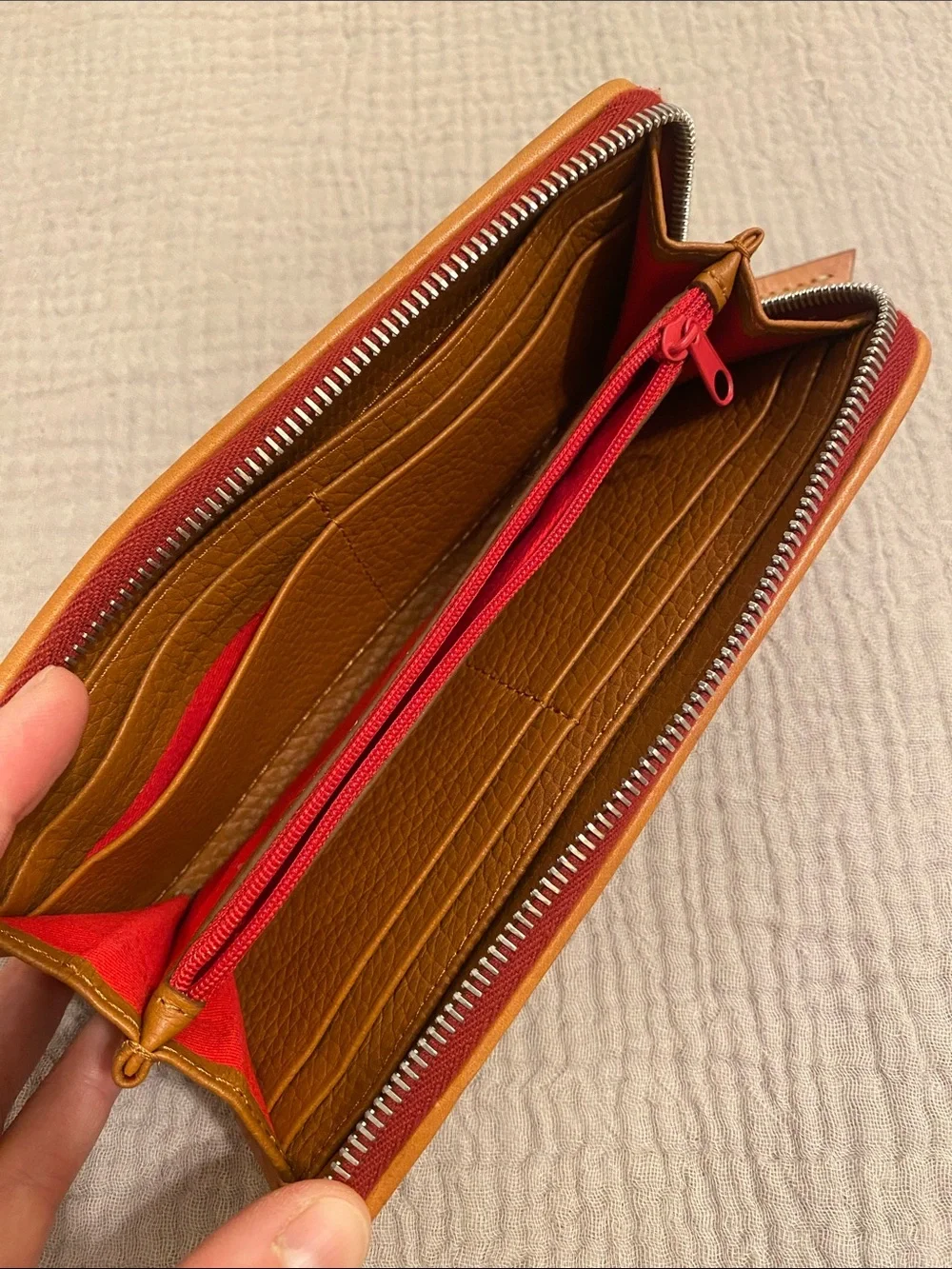 Dooney & Bourke Tan Pebbled Leather Wallet